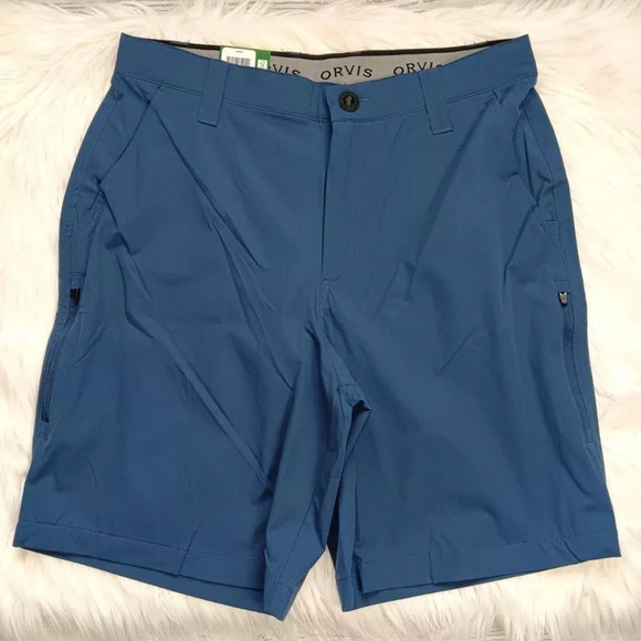 NWT Orvis Men's Tech Shorts Navy Blue Size 32 - Picture 3 of 7
